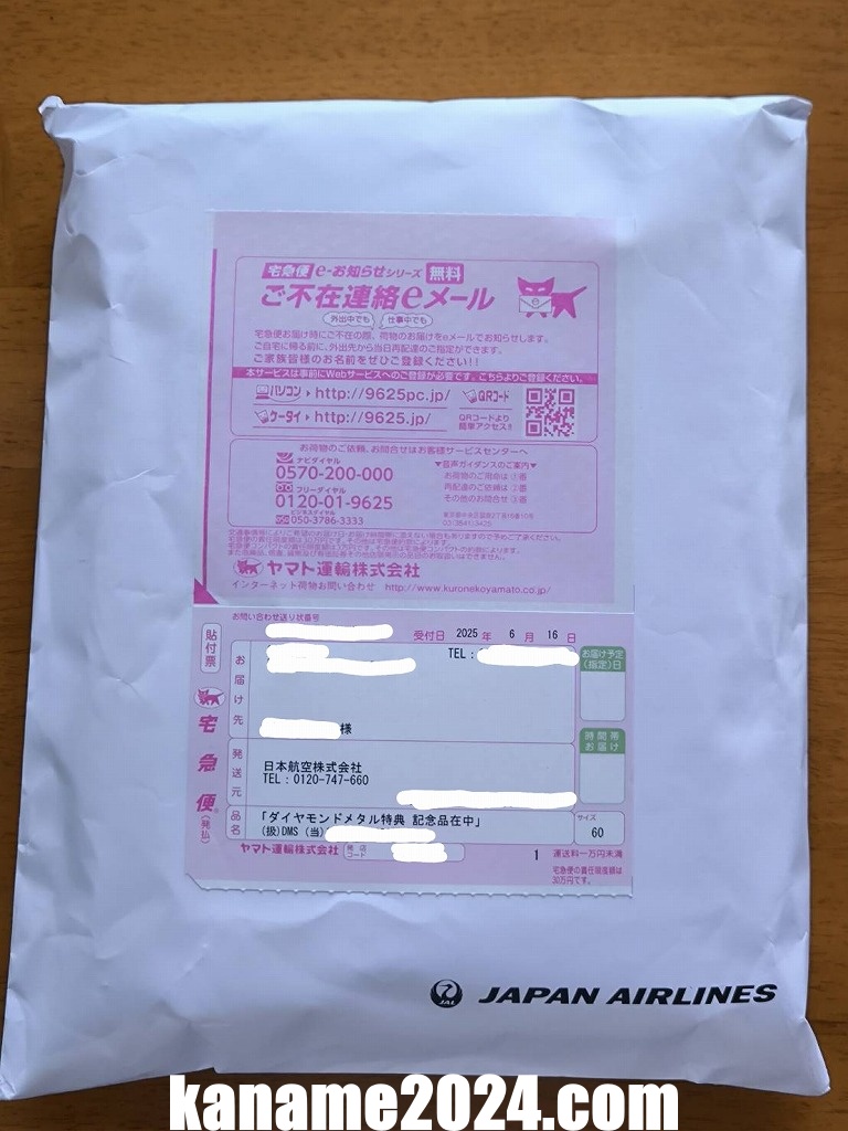 ✈️ JALダイヤモンドメタル 記念品が到着！タグとメタル